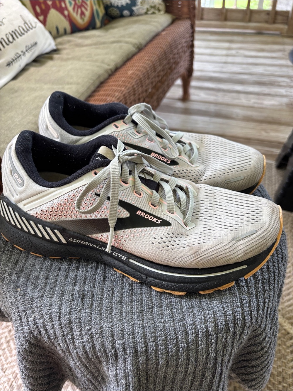 Brooks woman’s- lots of pre love but has a lot of love left!!